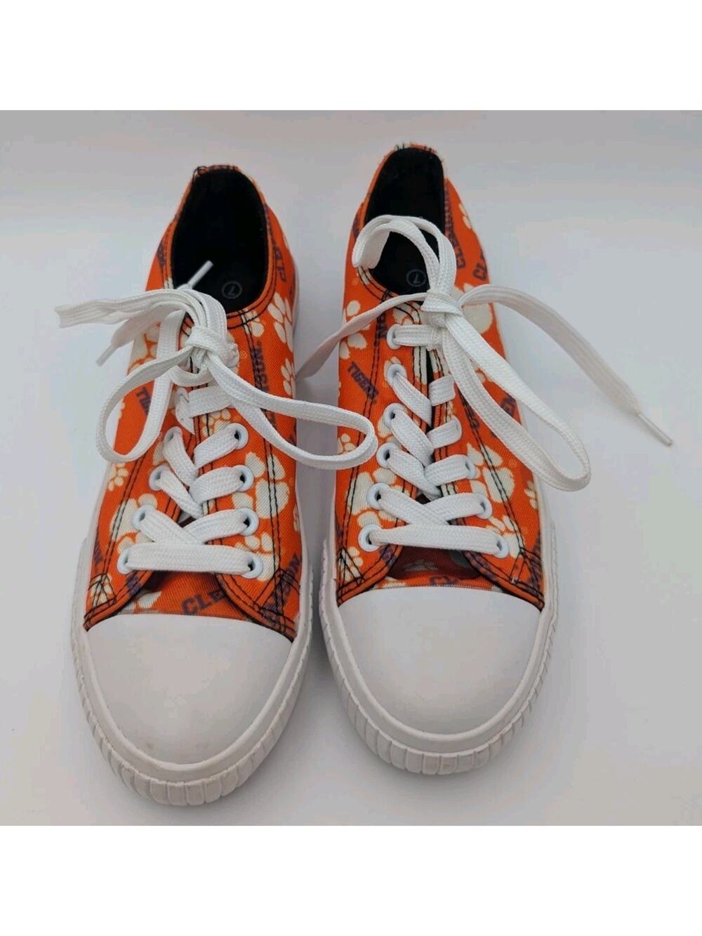 Clemson Tigers University SC Converse style sneakers Womens Size 7 Gently Used
